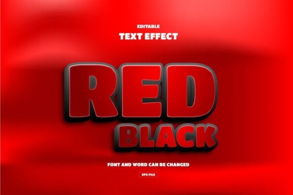 Download Red Black Editable Text Effect - Editable text Collection