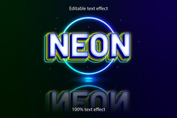 Download Neon Editable Text Effect Neon Style - Editable text Collection