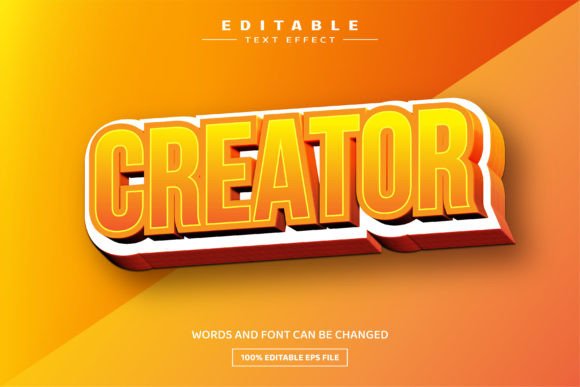 Download Creator 3D Editable Text Effect - Editable text Collection