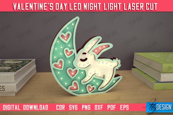 Download Valentine's Day Layered Led Lamp | Hare - Premium Resources