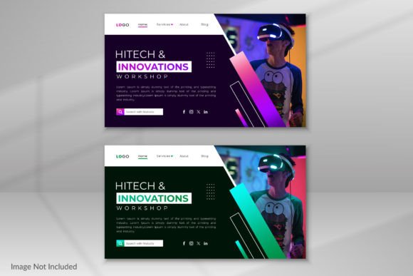Download Hitech Innovation Landing Page Design - Tech Collection