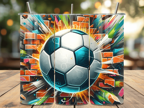 Download Urban Brick Graffiti Soccer Tumbler Wrap - Brick Collection