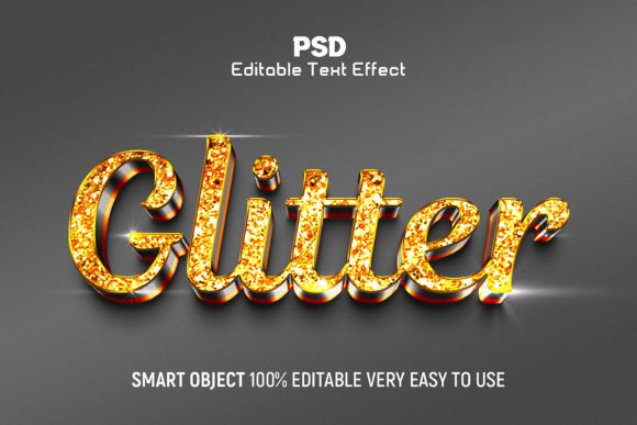 Download Glitter 3D Editable Text Effect Style - Editable text Collection
