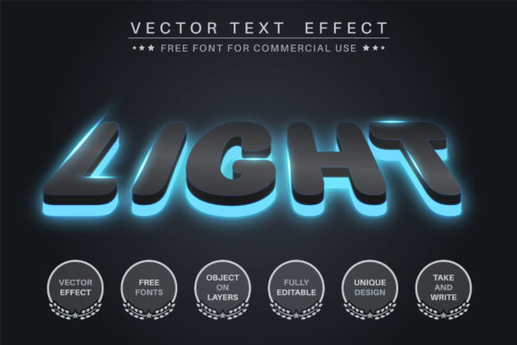 Download Dark Glow - Editable Text Effect - Editable text Collection