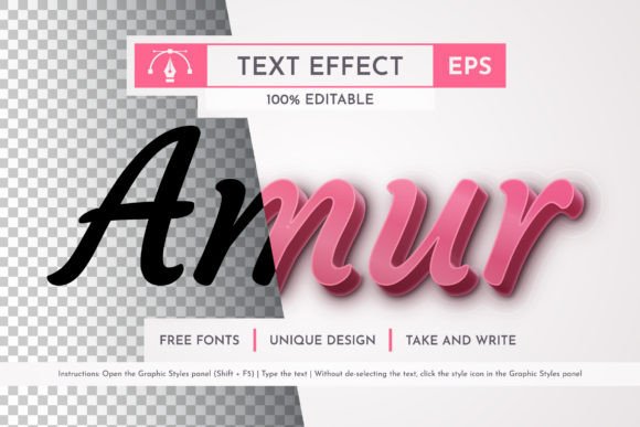 Download Amur Editable Text Effect, Graphic Style - Editable text Collection