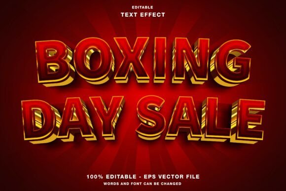 Download Boxing Day Sale 3D Editable Text Effect - Editable text Collection