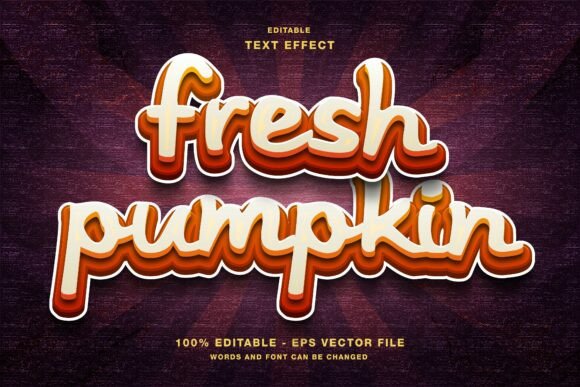 Download Fresh Pumpkin 3D Editable Text Effect - Editable text Collection