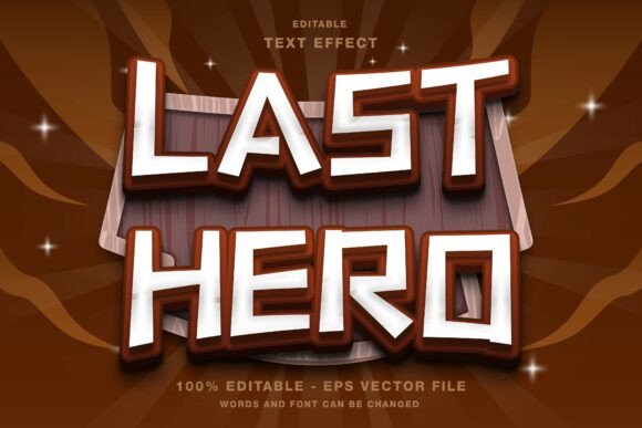 Download Last Hero 3D Editable Text Effect - Editable text Collection
