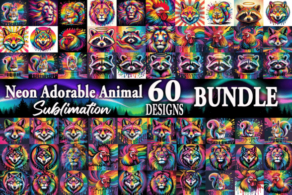 Download Neon Adorable Animal Sublimation Bundle - Premium Bundle