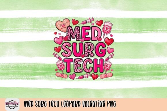 Download Med Surg Tech Leopard Valentine PNG - Tech Collection