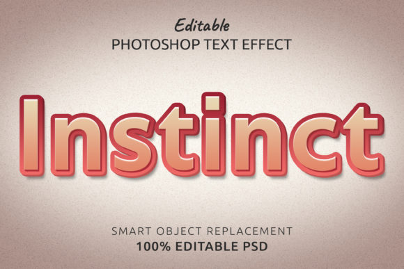 Download Instinct Photoshop Editable Text Effect - Editable text Collection
